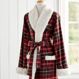 NWT Pottery Barn Lynbrook Plaid Winter Robe Size L/XL 12-18 Women's Gift